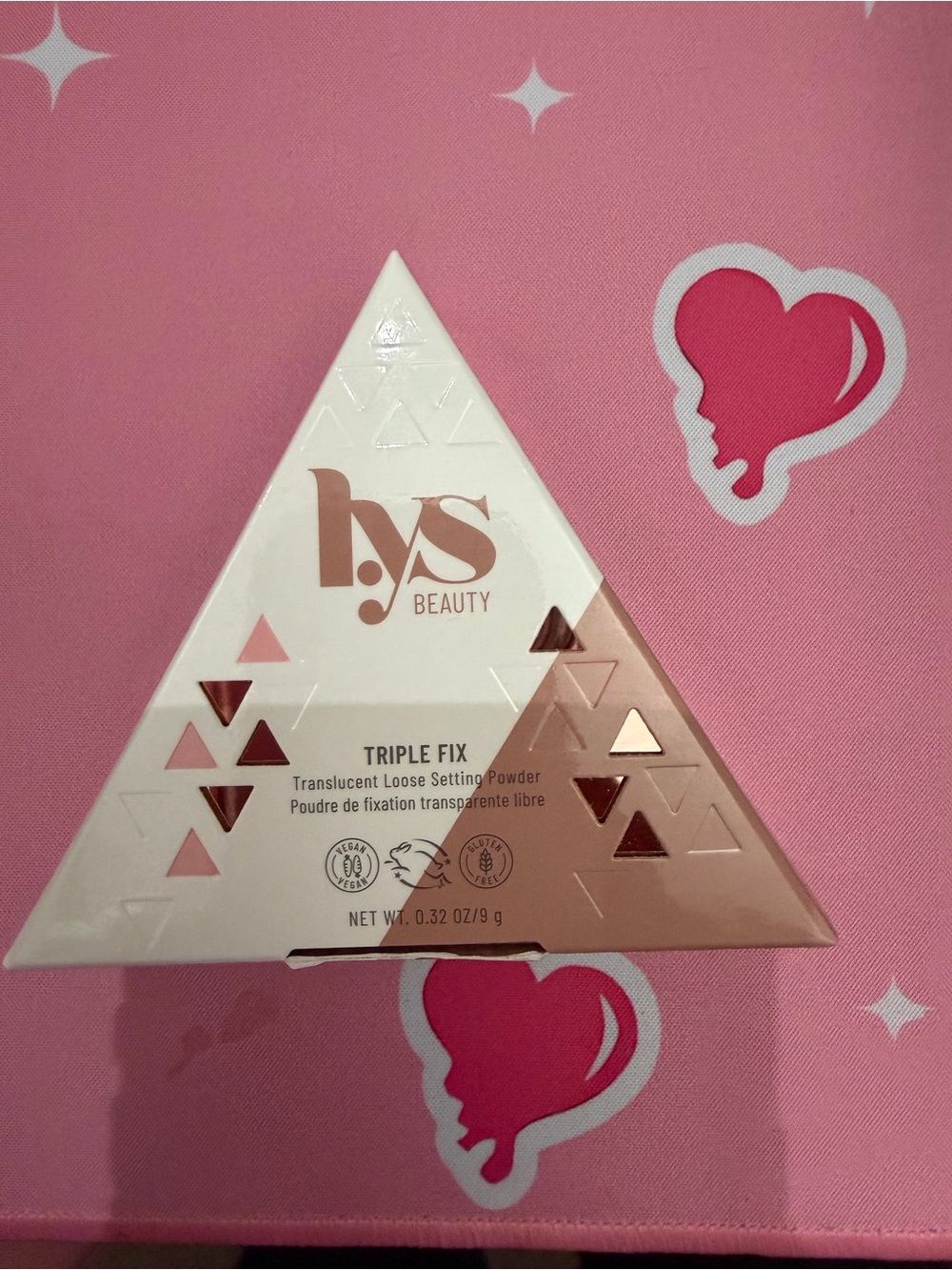 hys Beauty Triple Fix Translucent Setting Powder - Pink